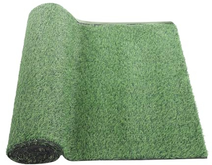 SuhoFutus Rouleau de tourbe en herbe artificielle, 10 x 1 m, avec support renforcé et base SBR antidérapante pour jardin, pelouse, balcon, intérieur et extérieur, fausse herbe favorable aux animaux