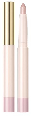 Champagne Glitter Eyeshadow Stick, Metallic Shimmer Eye Shadow Pencil, Pearlescent Rose Pink Waterproof Highly Pigmented, Hot Color Eye Makeup Easy to Apply Brightener Pen, Gift for Women Christmas