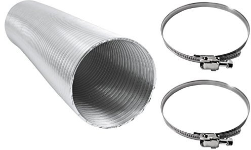 Intelmann Alu Flexrohr 50mm, Länge 5m + 2 Edelstahl Schlauchschellen