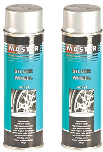 Troton Wheel Paint Silver 2 x 500 ml Spray Rims Paint Spray Wheel Silver Car Paint