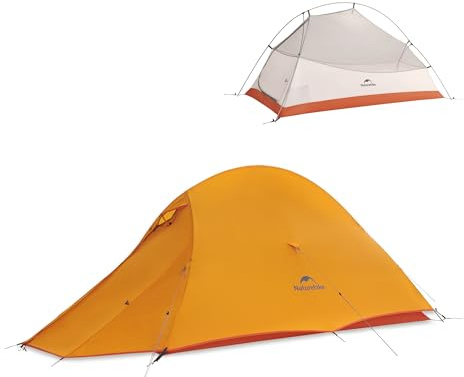 Naturehike Cloud up Pro Tente 1 Personne Tente de Camping Légère, Montage Facile Tente Dôme Coupe-Vent Imperméable pour Les Voyages en Plein Air Trekking