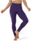 LAPASA Damen Sport Leggings Lange Yogahose hoher Bund Yoga Pants Push Up High Waist L01A (M, Innenbundtasche: Violett)