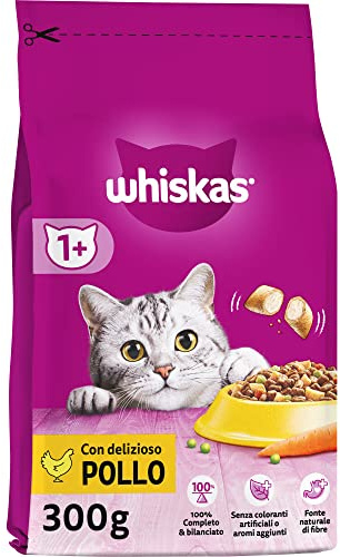 Whiskas Croccantini Adult 1+ med kyckling - torrfoder för vuxna, 14 förpackningar om 300 g