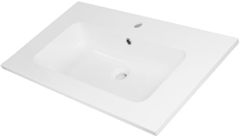 Lavabo ad Incasso in Mineral Marmo 81x46 cm per Mobile Bagno