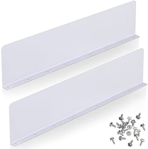 2 Pcs Gutter Valley Splash Guards Roof Rain Diverter, Straight Style, White