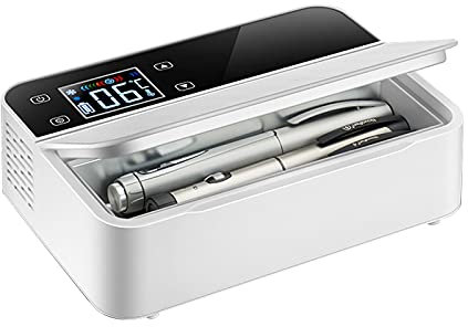 Frigoríficos Mini enfriador de insulina portátil, Refrigerador de temperatura constante de medicamentos para automóviles, para viajes en automóvil a casa Refrigerador de medicamentos, 0-18 ℃ (bat