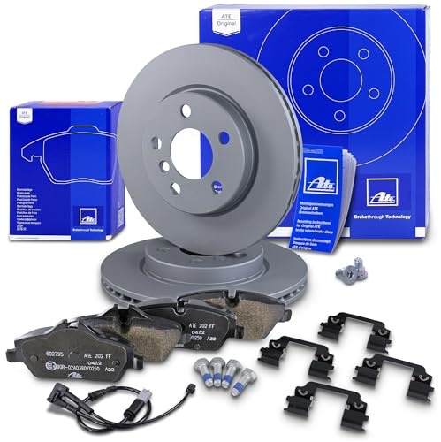 ATE Bremsenset Vorderachse inkl. Bremsscheiben vorne Ø 280 mm belüftet und Bremsbeläge vorne + Verschleißkontakt Kompatibel mit MINI MINI (F55), MINI (F56), MINI Cabriolet (F57)