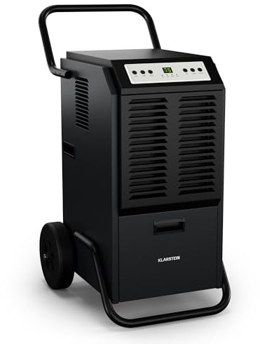 Klarstein DuraDry 70L Luftentfeuchter - Hohe Leistung, 70L/Tag, 5,5L Tank, ≤52 dB, Waschbarer Filter, Automatisches Abtausystem, Mobil, Für Keller & Große Räume bis 100 m²