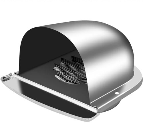 Modelo de pintura for hornear en forma de U Salida de campana de ventilación de escape de baño Ventilación exterior Parabrisas Tapa de lluvia Ventilación de escape exterior de acero inoxidable 201 1 p