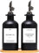 BIKALAN Olive Oil Dispenser Bottle for Kitchen, Coffee Syrup Dispenser, Glass Oil and Vinegar Dispenser Set, Glass Cooking Oil Dispenser, Container, Cruet with Pourer Spout (Black, 350 Millilitres)