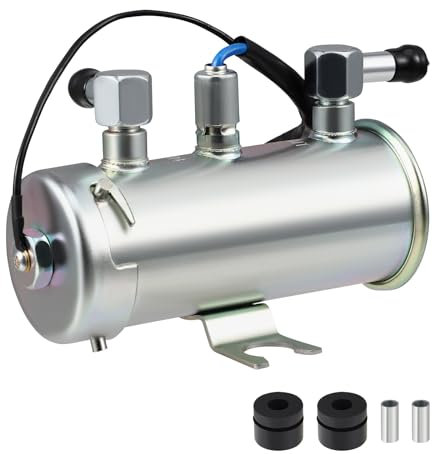 12V Electric Fuel Pump Universal Petrol Diesel Pump Facet Red Top Style Self Priming Cylinder Fuel Pump for Car Van Engine DOYFAY