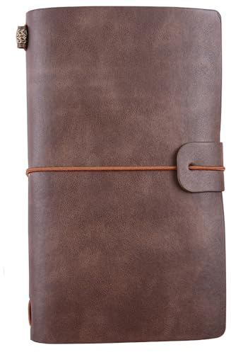 Burmirox Traveler's Notebook - Carnet de Voyage Rechargeable en Cuir – Carnet de Notes – Journal de Voyage – 20 X 12 cm