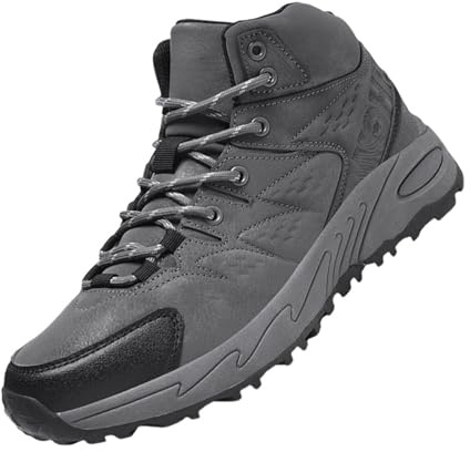Herrträningsskor med hög topp lätt vardaglig snörning stövel utomhus promenader sneakers dagliga skor halkfria vandring sneaker bekväma sportskor för daglig vardaglig promenad
