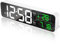 MOSUO Digitaler Wecker, LED Wecker Digital Spiegel Wanduhr Große Ziffern Tischuhr mit Datum Temperaturanzeige, USB Digitalwecker Uhr, 2 Alarmen 40 Musik, Einstellbare Helligkeit, Weiß