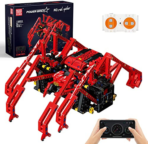 Mould King 15053 Technik Ferngesteuert Spinne Bausteine Spielzeug STEM Spider Roboter Klemmbausteine Spinnen Model Coole Geburtstagsgeschenk Für Jugendliche (818 Teile)
