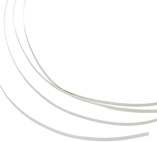 BENECREAT 1M 925 Sterling Silber Flachdraht 1.5 mm Breiter Lünettenstreifendraht Weicher Schmuckdraht Mit Aufbewahrungsbox Für Die Herstellung von Armbändern, Halsketten Und Schmuck