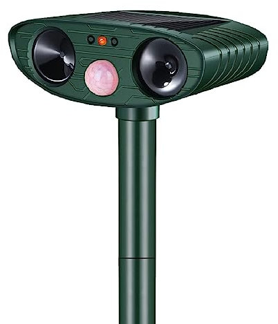 Katzenschreck Ultraschall, Solar Tiervertreiber Katzenabwehr Wasserdicht, Ultraschall Abwehrmittel mit Bewegungsmelder für Garten, Waschbären, Hunde, Vögel, Schädlinge