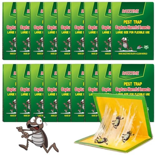 Kakerlakenfallen,18 Stück Schabenfalle,8x12 Zoll,Kakerlaken Falle,Kakalakenfallen,Insektenfalle,für Schaben Monitoring Küchenschaben Falle,ungiftig