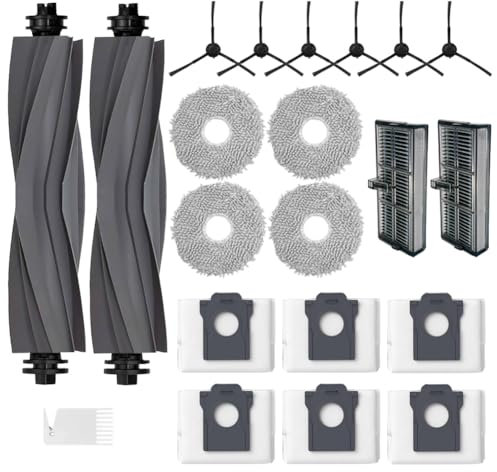 Accessori di ricambio per aspirapolvere robot Dreame L10s Ultra Gen 2/L10s Pro Ultra Heat/X30 Ultra/Mova E30 Ultra (2 spazzole principali, 6 spazzole laterali, 2 filtri Hepa, 4 tamponi)