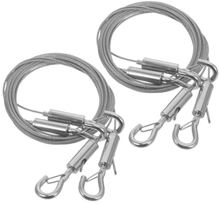 BAZEITFLOW 2 pezzi Cavo Acciaio Inossidabile Regolabile per Appendi da Filo Robusto per Interni Ed Esterni per Appendere Foto Attrezzature e Oggetti