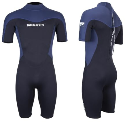 Two Bare Feet Men's Thunderclap 2.5mm Summer Shorty Neoprene Wetsuit - Ideal for Surfing, Swimming & Watersports - Lightweight, Flexible & Durable Design