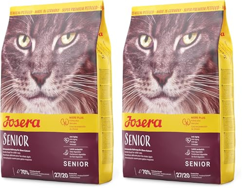 Josera - Pienso Gatos - 400 g - Receta Senior - Alimento Mascotas con Edad Avanzada - Favorece la Función Renal - Rico en Antioxidantes - Bajo Fósforo (Paquete de 2)