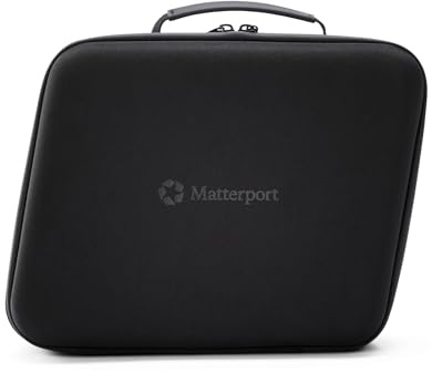 Matterport Étui pour appareil photo Pro3, étui de transport rigide sur mesure avec compartiments moulés et poches en maille pour scanner Lidar 3D Pro3, batterie et chargeur, léger et portable