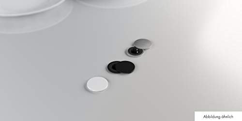 Coperchio, elementi di presa da incasso, colore nero