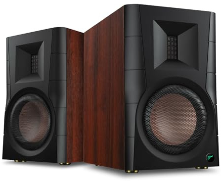 HiVi-Swans D200 Altavoces de estantería con Bluetooth - Altavoces para monitor de estudio - Altavoces de computadora para TV/tocadiscos/PC/Monitor - Altavoces de escritorio de campo cercano de 5