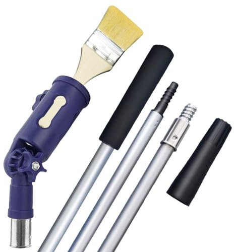 39 Zoll/1M lange Teleskopstange mit Mehrwinkel-Farbpinsel Verlängerungswerkzeug & Farbpinsel zum Streichen, Abstauben und Fensterputzen