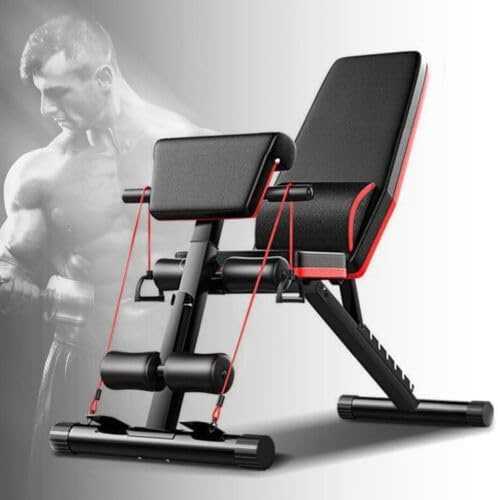 MEHOOSPVN Adjustable Weight Dumbbell Bench Weight Lifting Set, Folding Sit Up Ab Bench Home Training Gym Multiuse Workout Exercise Fitness for bench press shoulder ab muscle training biceps leg