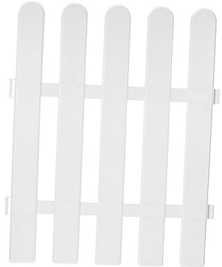 KONTONTY Garten Lattenzaun Außendekor Weiß Landschaftszaun Hofzaun Schauzaun Dekorativer Gartenzaun