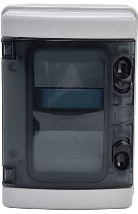 Scatola di Distribuzione su Guida DIN a 4 Vie con Copertura Trasparente Impermeabile IP65 SGHA Materiale PC ABS a 4 Vie, Installazione Semplice, Usi Multipli per Impianti