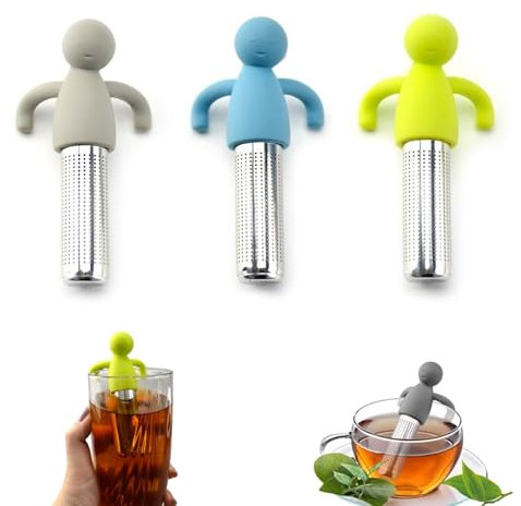 3 PCS Tea Strainer for Loose Tea,Tea Infuser Creative Tea Leaf Infuser Tea Strainers Stainless Steel Cute Tea Leaf Strainers for Tea Lovers