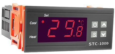 GARIOUANS Controlador de Temperatura Digital para y Criadero Termostato para Tanque de Peces Controlador Electrónico Resistente para y Rango Versátil Invernaderos y Cámaras Frigoríficas