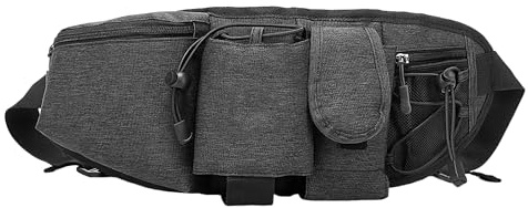 Gürteltasche zum Laufen, verstellbare Hüfttasche mit Reißverschluss, Laufgürtel, Joggingtasche, für Wandern, Radfahren, Workout, Wandern, Camping, Radfahren, Fitnessstudio, Fitness, dunkelgrau, Refer