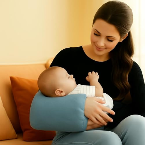 GUOMIS Coussin Allaitement,Coussins d'allaitement,Confortable, Respirant, Lavable en Machine, Conception Ergonomique, Convient à Tous Les utilisateurs (Gris)