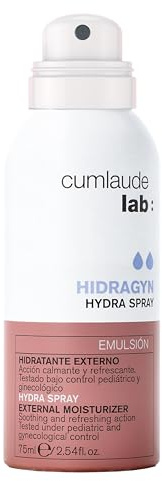 Cumlaude Lab - Hydra Spray, Bruma Hidratante Íntima 360º, con Ácido Hialurónico, Aloe Vera y Alantoína, Hidrata, Calma, Refresca y Protege la Zona Íntima Externa - 75 ml