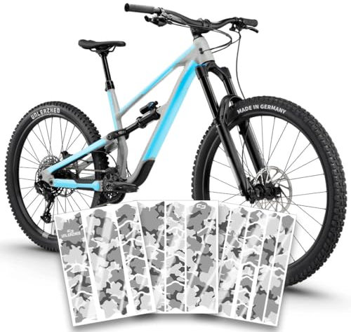 unleazhed Bike Protection BP01 Frame Undercover GLÄNZEND| Design-Rahmenschutzfolie für Mountainbikes | Made in Germany | City und Trekking | 35 -teiliges komplett Rahmenschutz-Set | extrem reißfest