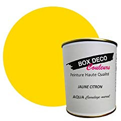 Vernice per piastrelle e piastrelle da parete a base di laccatura poliuretanica monocomponente, effetto velluto, effetto satinato, acqua, 750 ml, 7,5 m², giallo limone