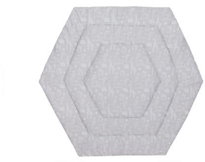 Fillikid Einlage Laufstall 6-eckig Exklusiv | Krabbeldecke Laufgitter 124 cm | Schutzeinlage Laufgitter weich gepolstert | Spieldecke waschbar | Laufgittereinlage