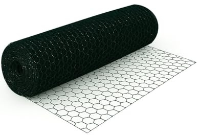 Jardin202 - Malla Hexagonal Galvanizada para Cercados | Ideal para Jardín y Protección de Animales | Rollos de 0,5x10m, 1x10m, 1x25m y 1x50m | 25mm 1x25m (Verde)