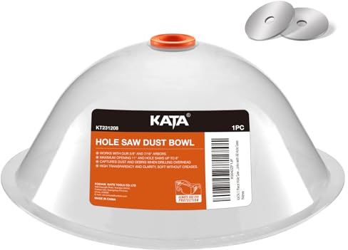 KATA Hole Saw Dust Bowl, Transparent Dust Collector Attachment for Hole Saw