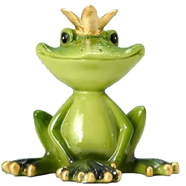 Swtgaah yoga frog statue,19.5 x 5 x 11.5 cm meditating resin ornaments decoration for home office (Crown Frog)