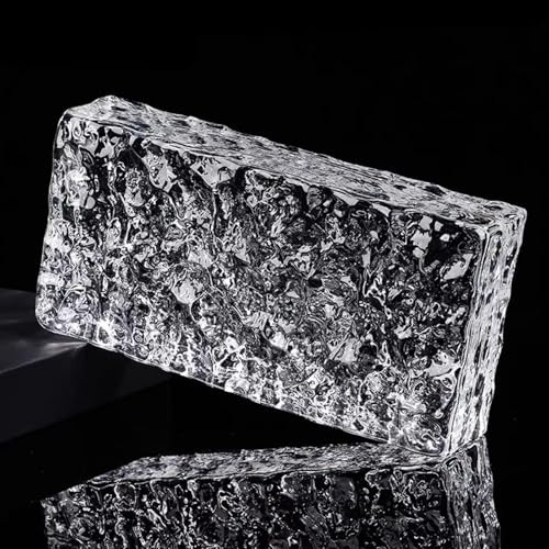 Glass Blocks - Transparent Solid Glass Bricks for Decorative Partition Wall, Room Divider, Architectural Decoration; Ideal for Bar and Hotel Use