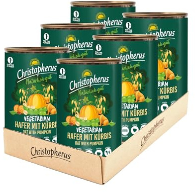 Christopherus Vegetariano - Wet Food - Avena con zucca 6 x 400 g