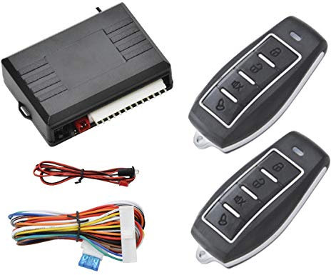 MASO Kit per chiusura centralizzata auto, universale, ingresso keyless, kit migliorato con scatola di controllo + 2 telecomandi di ricambio, per chiusura centralizzata delle portiere dell’auto