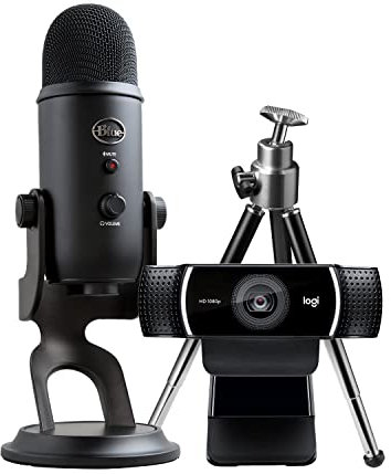 Logitech Pro Streamer Pack mit Blue Yeti USB-Mikrofon C922 Pro HD Webcam - Schwarz