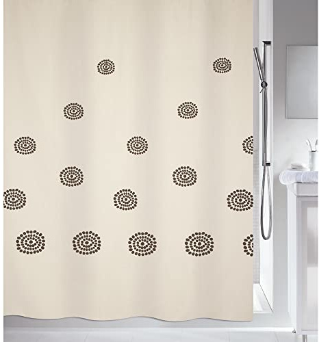 Spirella Anti-Schimmel Duschvorhang Tribal Anti-Bakteriell, waschbar, wasserdicht Polyester/Baumwolle 180x200cm Streifen