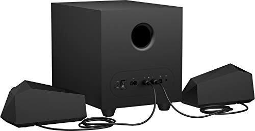 HP Gaming PC Lautsprecher X1000 (RGB Beleuchtung, 3,5mm AUX, USB-A, Subwoofer, Lautsprecher, 2.1 System) schwarz